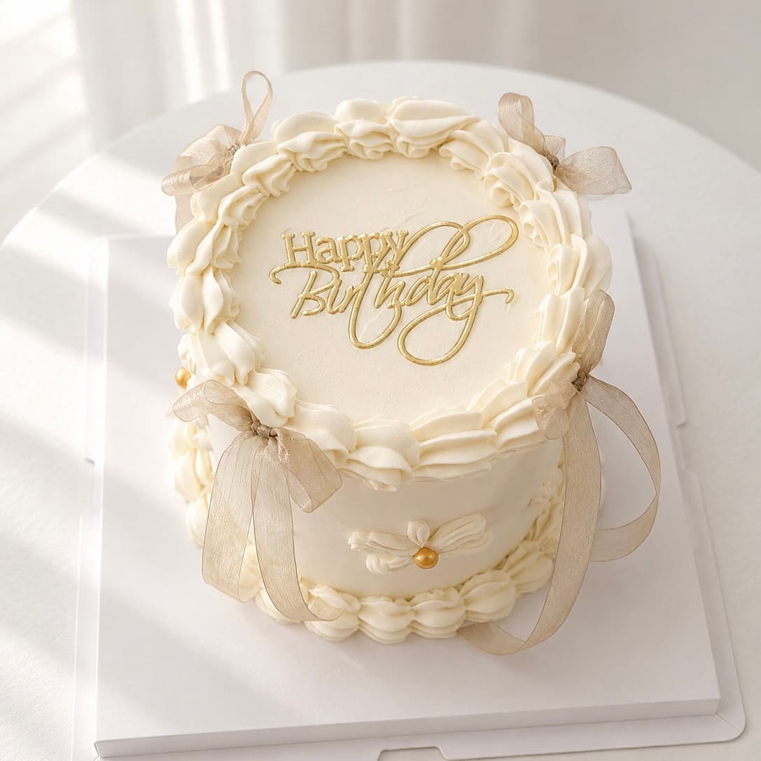  Vintage Bow Cake